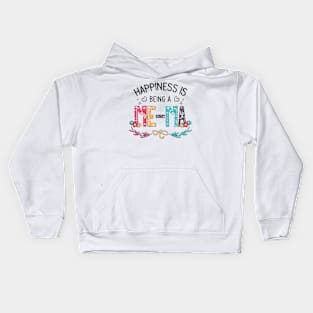 Happiness Is Being A Me-Ma Wildflowers Valentines Mothers Day Kids Hoodie